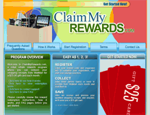 Tablet Screenshot of claimmyrewards.com